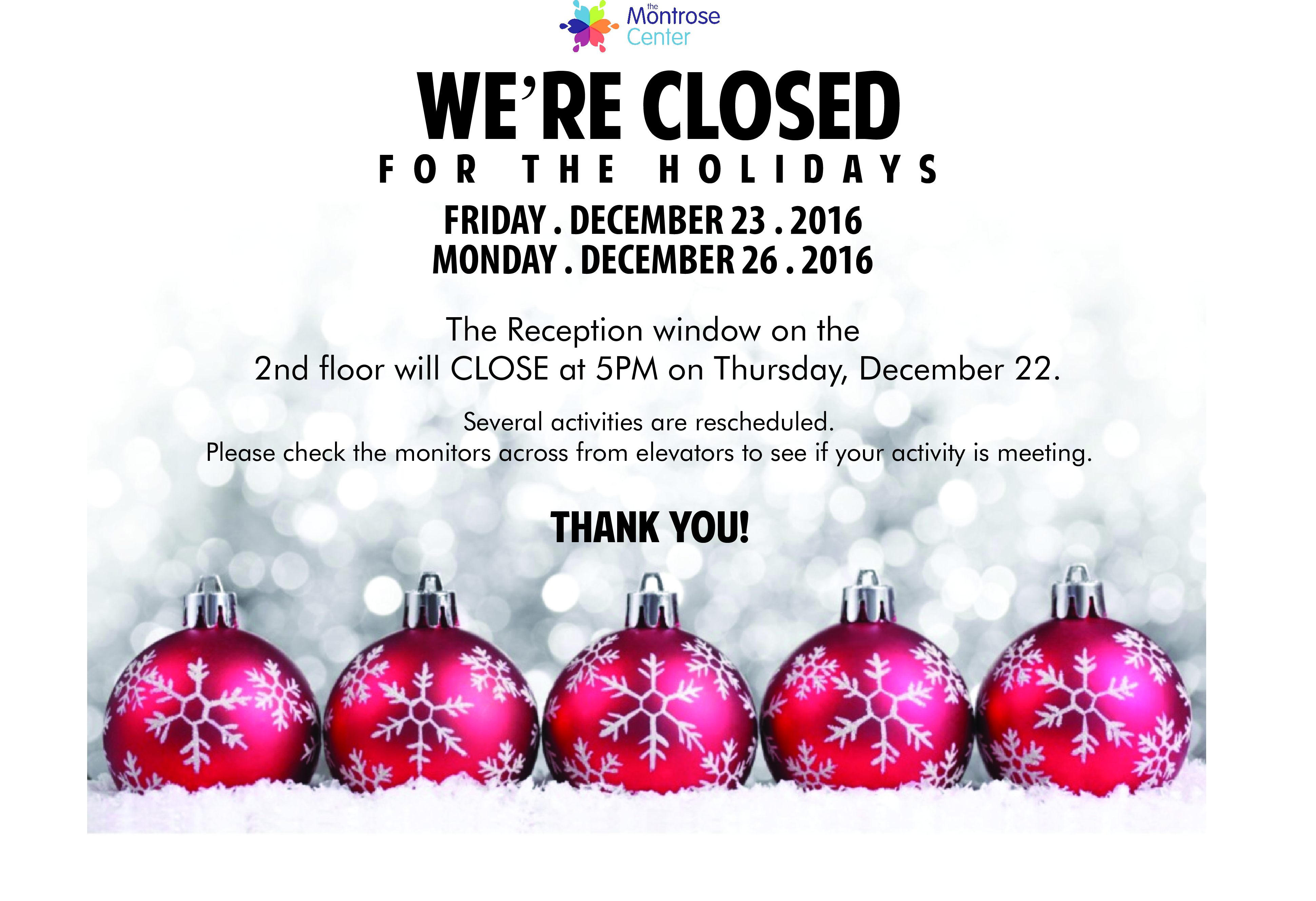 closed for the holiday sign