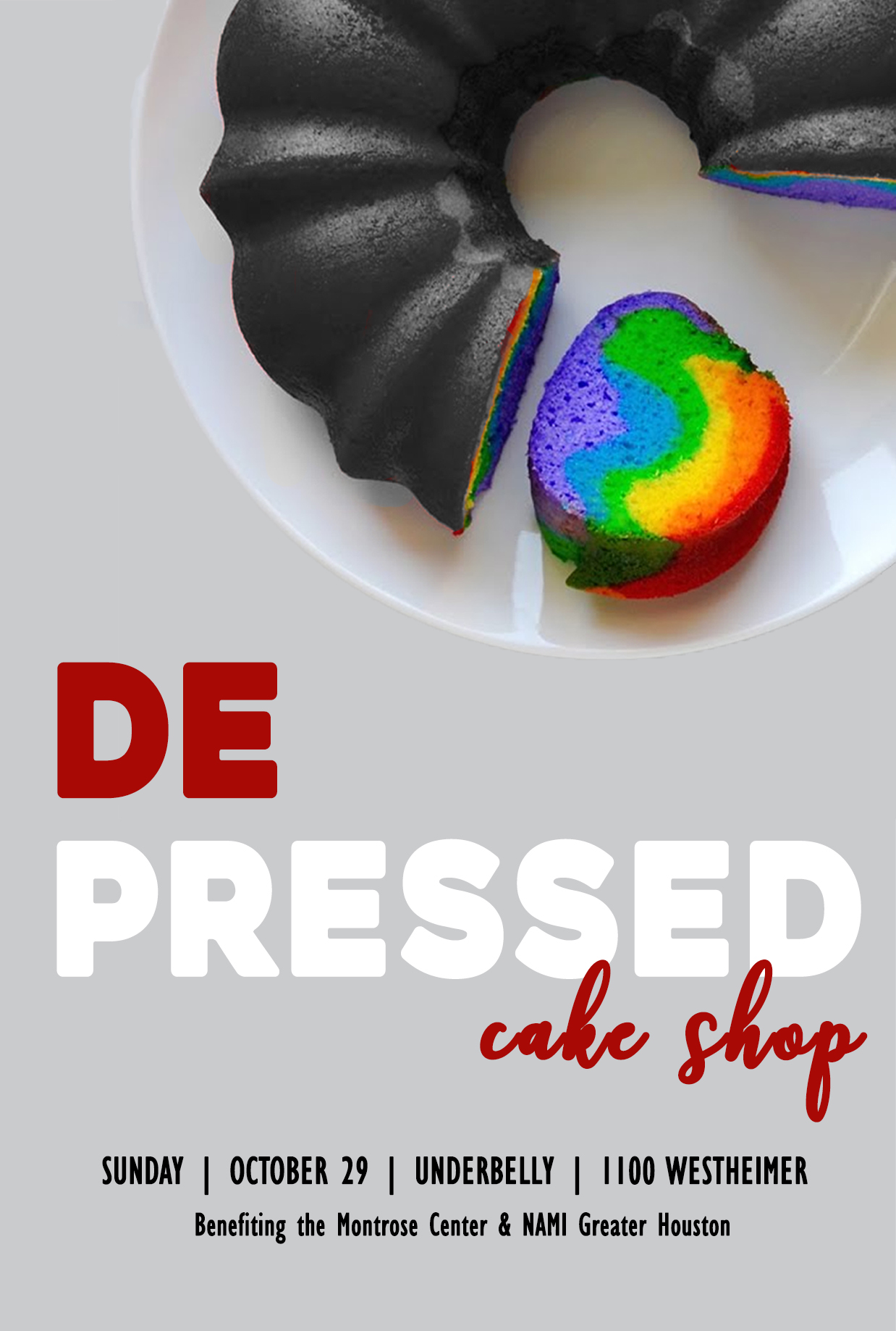 depressed cake shop flyer 4x6 the montrose center