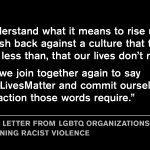 LGBTQ Organizations Unite to Combat Racial Violence