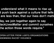 LGBTQ Organizations Unite to Combat Racial Violence