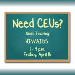 Need CEUs? Three Hours HIV/AIDS on April 16th